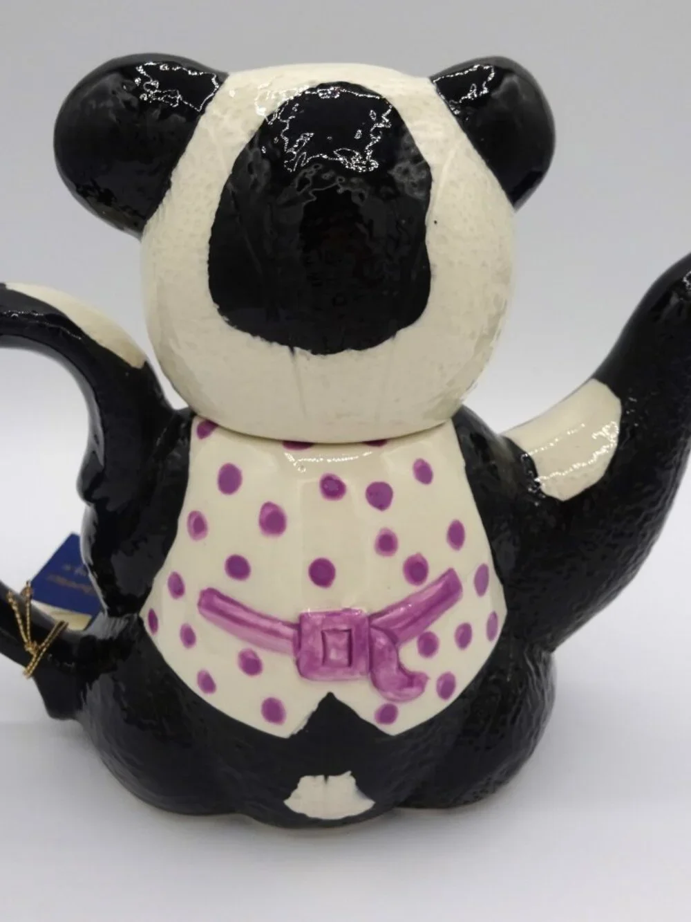 Tony Carter Panda Bear Collectible Teapot Ltd Ed 37/2000 Made In England w/Tag